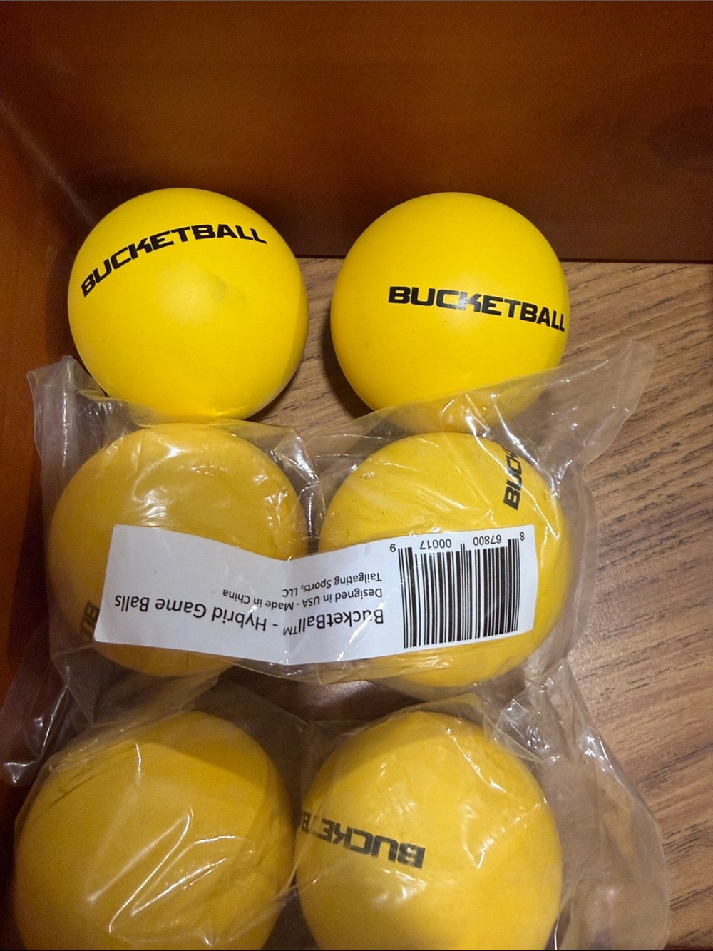 Bright Yellow Hybrid Game Balls - Set of 6